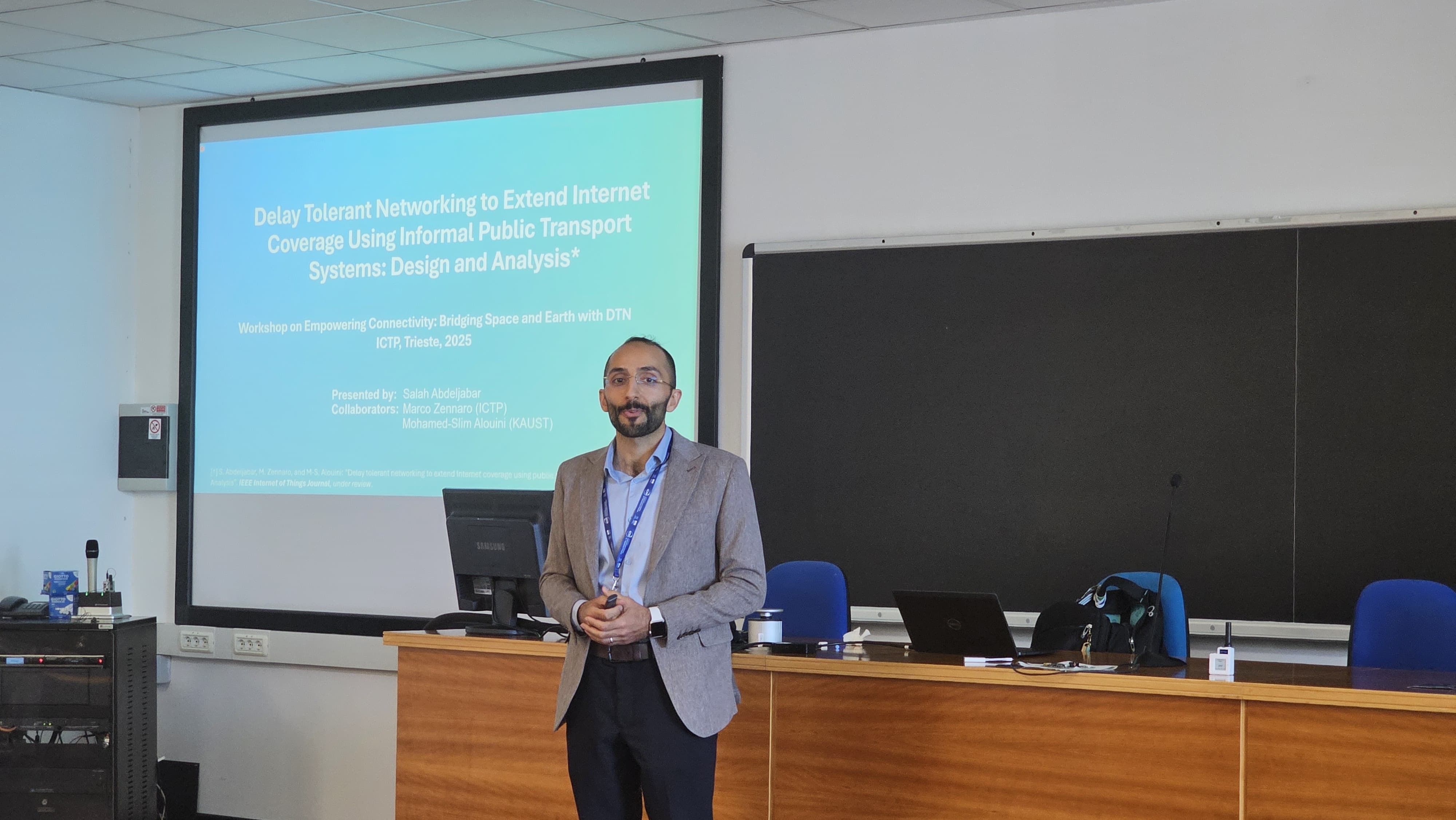 Presenting at the ICTP Workshop on Empowering Connectivity
