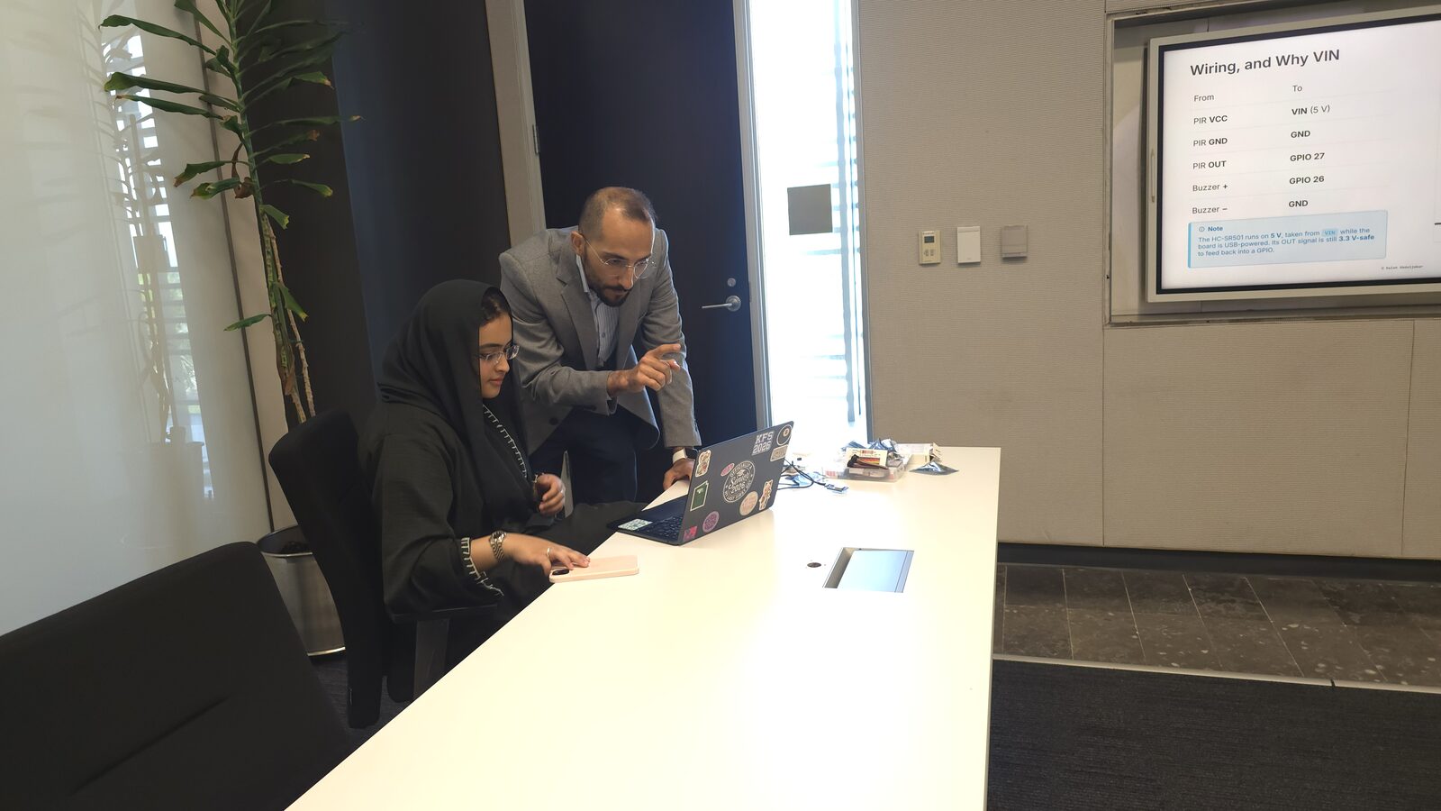 One-on-one support during the lab